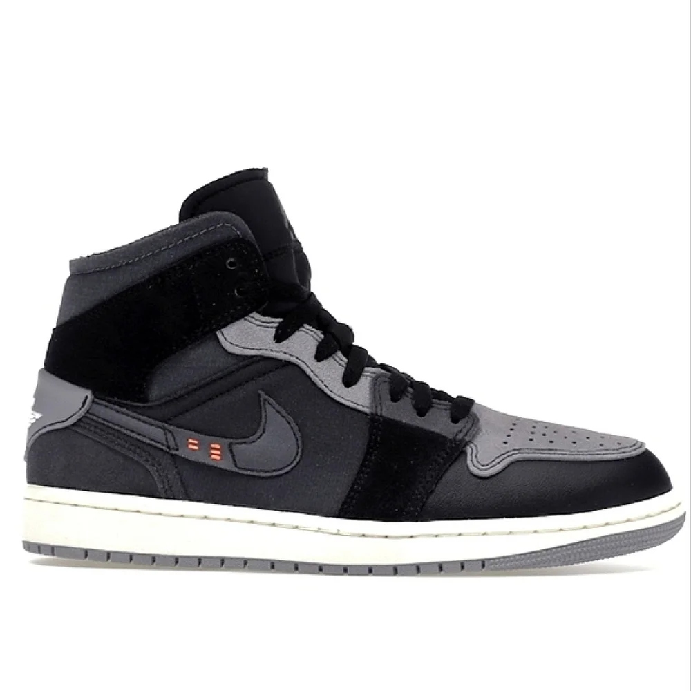 NIB Jordan 1 Mid SE Craft Inside Out Black Men's Size 7.5